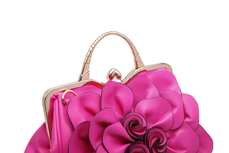 QIAOBAO 2019 Женская сумочка Роза большой цветок сумка модная повседневная универсальная сумка