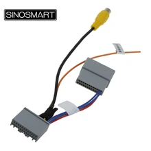 Sinosmart cabo de conexão c24d, cabo de conexão de câmera reversa para honda tampa accord 2.4 etc. oem monitor sem danificar a fiação do carro