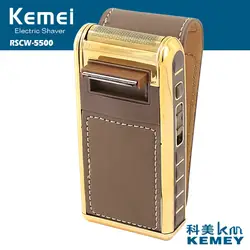 Kemei аккумуляторная электробритва barbeador мужчин станок для бритья Триммер Уход за кожей лица электрическая бритва борода бритвы