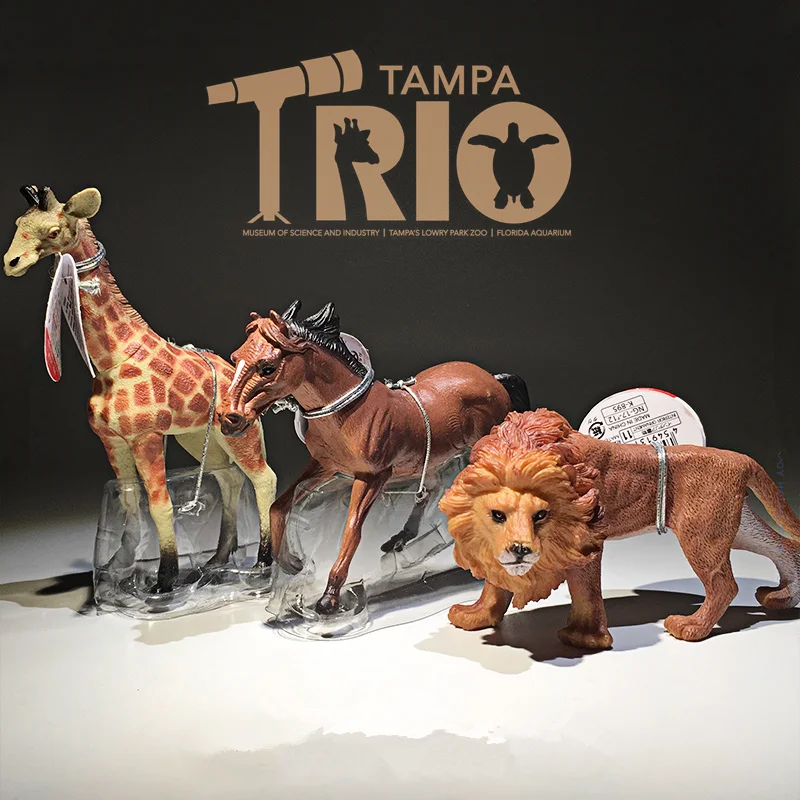 

3piece/lot 8-10cm high quality The Lion King Giraffe and horse animal figurine