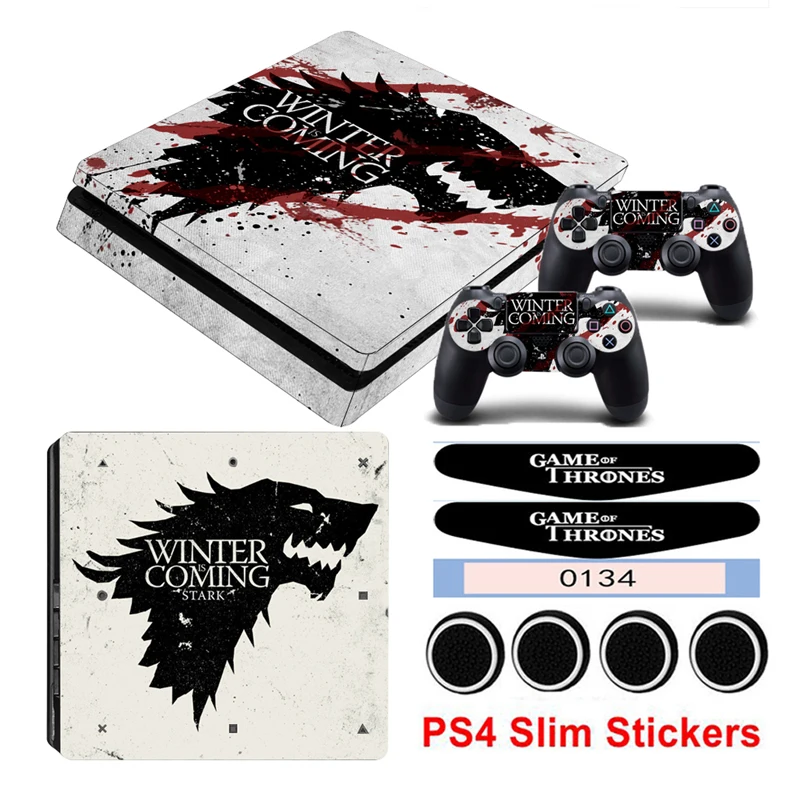 Наклейки для игровых приставок Playstation 4 Slim PS4 виниловые наклейки консоли и