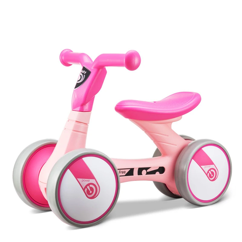Новинка, детский трехколесный беговел, скутер, ходунки, портативный велосипед, без педалей, велосипед, ходунки, трехколесный велосипед, игрушки для верховой езды - Цвет: Розовый