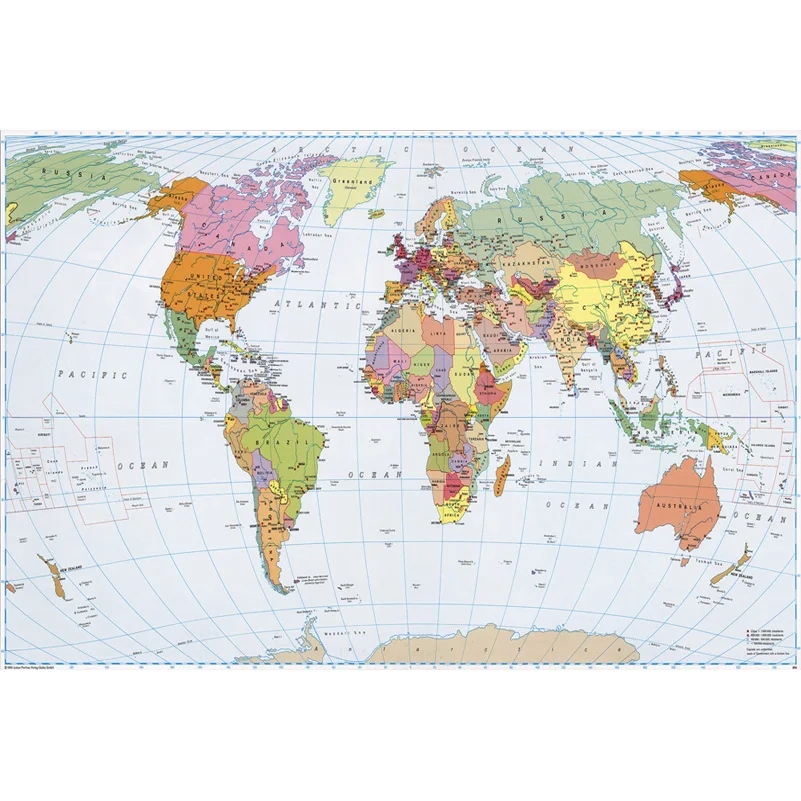 

Teaching Style World Map Home Decoration Paintings Wall Art Bedroom Living Room Canvas Paintings Unframed
