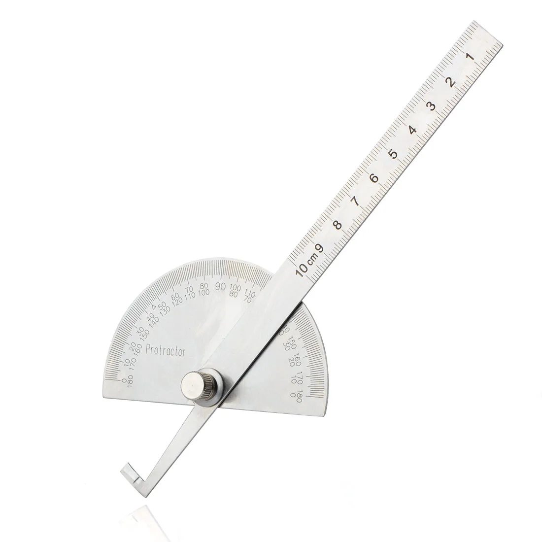 

100mm Stainless Steel Protractor Round Angle Finder Craft Arm Ruler Measure Tool
