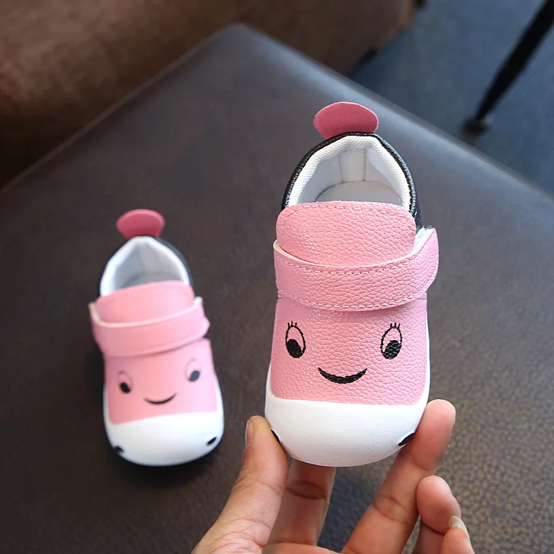 Обувь для малышей из искусственной кожи обувь спортивная, кроссовки Новорожденные мальчики девочки мультфильм шаблон обувь для новорожденных мягкая нескользящая обувь