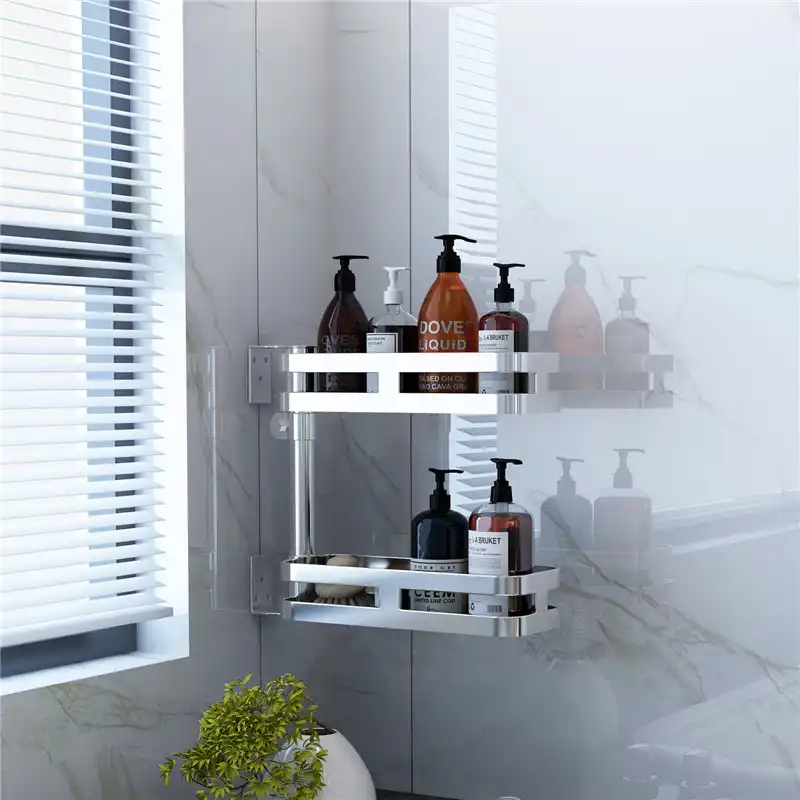 1 Pcs 180 Rotation Corner Shelf 3 Tiers Kitchen Bathroom Shelves