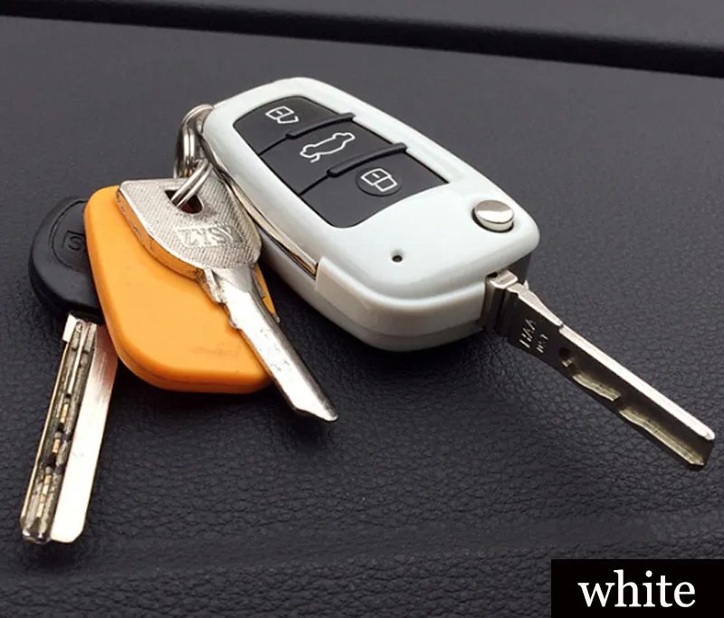 

High quality Red white Black ABS Audo ar key cover case shell fob 3 buttons for Audi A2 A3 A4 A6 A6L A8 TT Q3