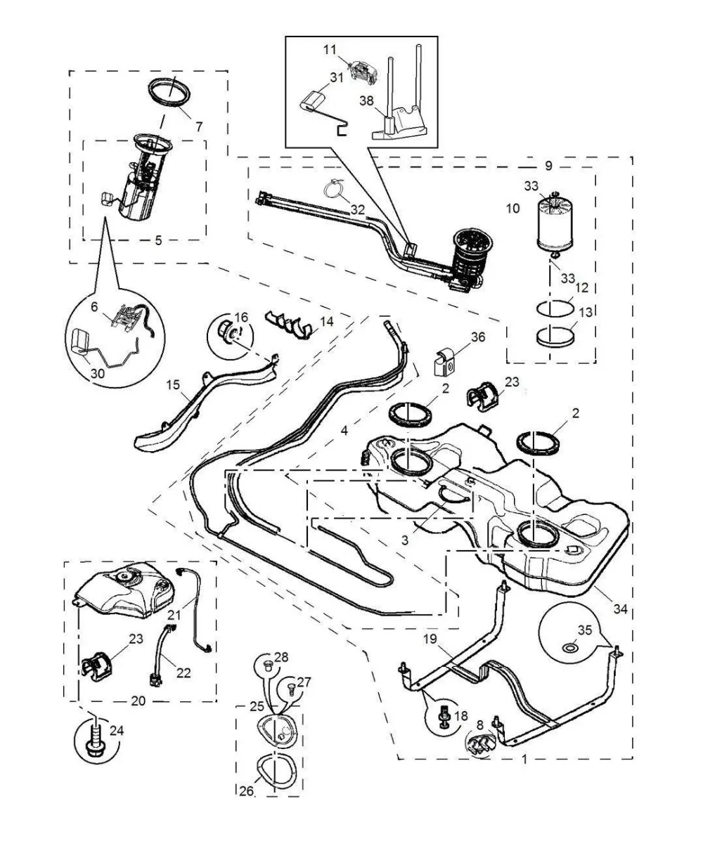 Топливный фильтр ASSY-FUEL для китайского SAIC ROEWE 750 1,8 T 2.5L двигатель авто двигатель часть WFLS0010A