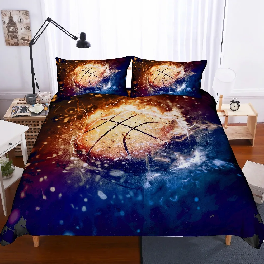 

3D print Basketball Bedding set basketball rolling in the ice friends/kids gift, Duvet cover set Home Textiles