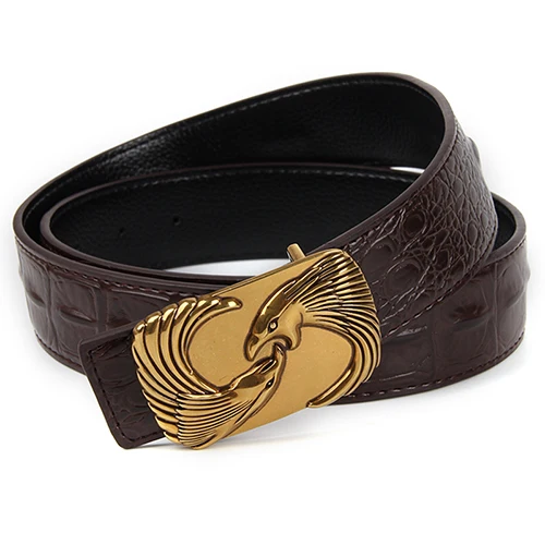 Aburo новые джинсы riem ковбой Классический Крокодил stijlvolle riemen mannen glad gesp taille riem джинсы - Цвет: 22