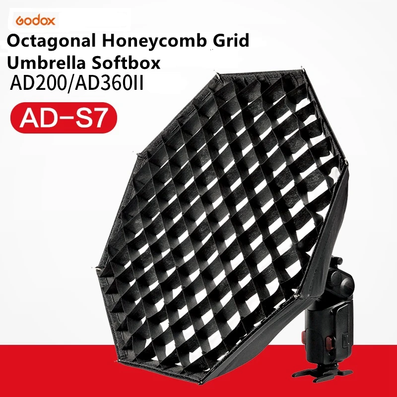 Godox AD-S7 многофункциональная Мягкая коробка восьмиугольная сотовая сетка зонтик
