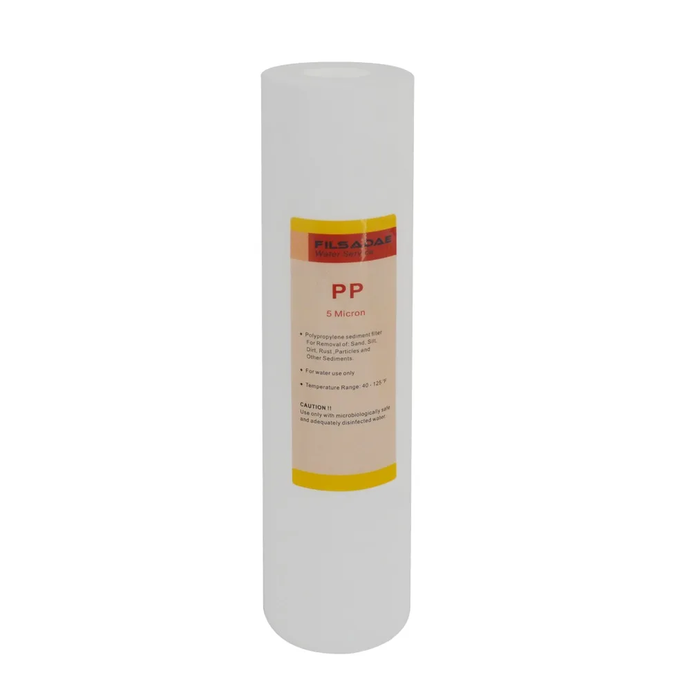 

Under Sink Reverse Osmosis System Replacement 2-1/2" OD x 10" L, 5 Micron Polypropylene PP Sediment Water Filter 1 PACK