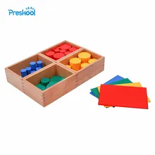 Knobless Cilindros Conjunto Montessori Bebé de Aprendizaje de Juguetes Educativos de Madera 4 Gran Regalo para Los Niños