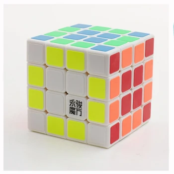 

YJ8312 Black Base 4x4x4 Magic Cube Intelligence Cube Competition Toys For Children Kids cubo