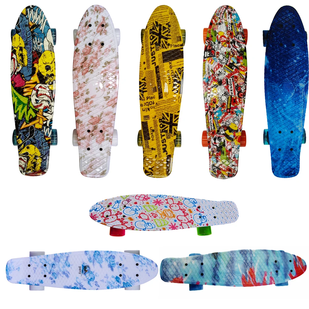 

2017 New Street Drift 22" Skateboard Complete Skateboarding Mini Longboard Plastic Board Style Retro Skateboards