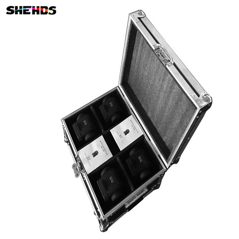 

Flight Case with 4 pieces LED Moving Head Mini wash 4x18W RGBWA+UV with advanced 16/18 Channels Free Shpping,SHEHDS