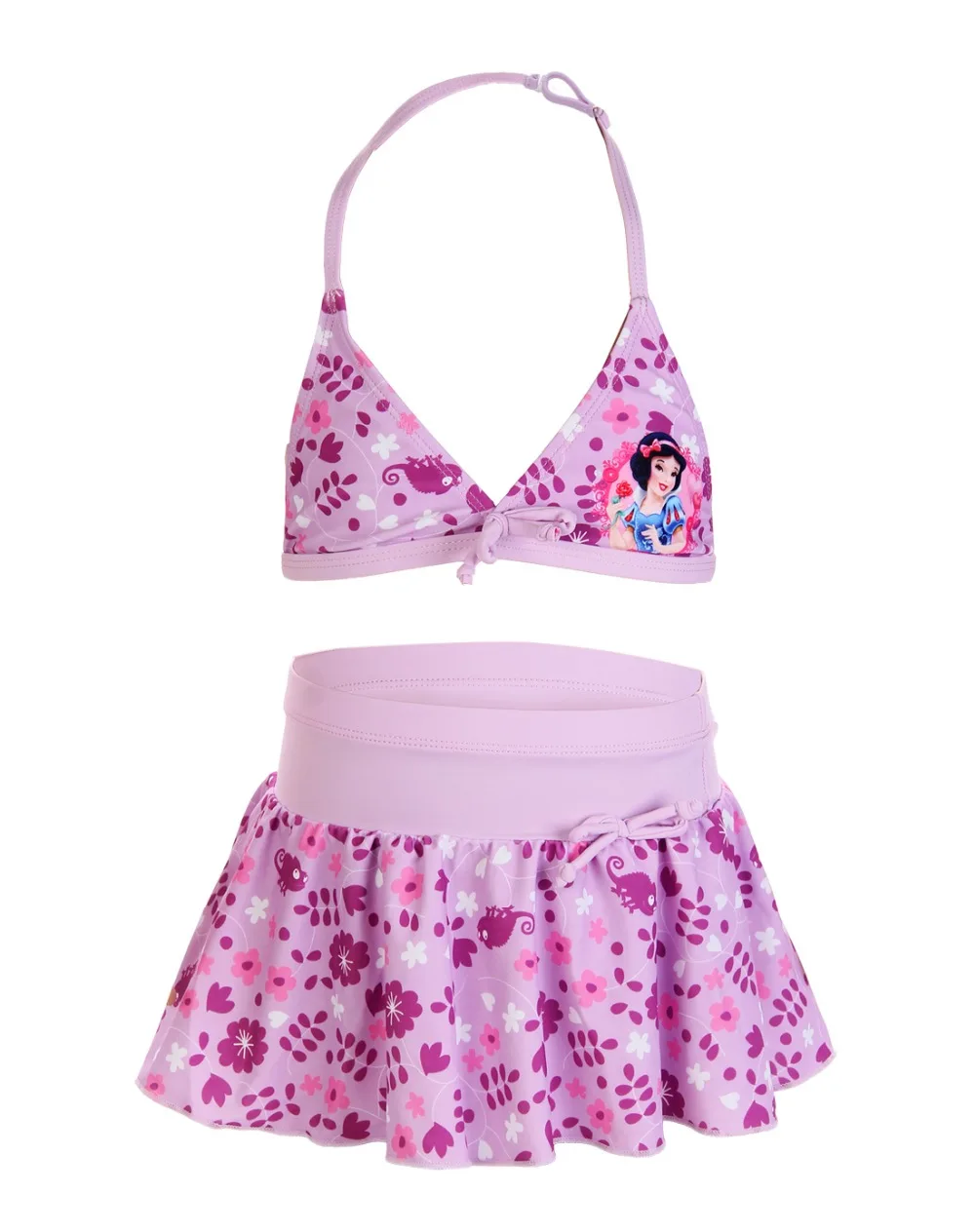 DISNEY Snow Princess Swimming Customes Baby Girls Tankini Bikini Set