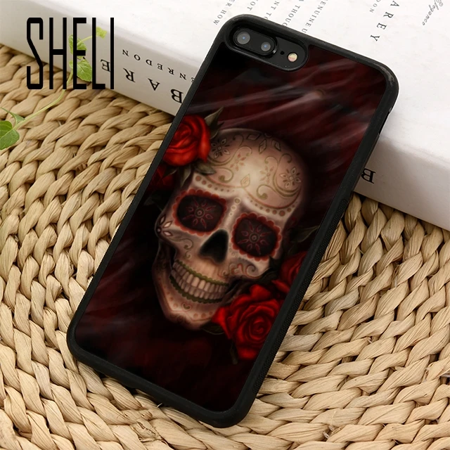 Чехол для телефона SHELI Sugar мексиканский череп тату iPhone 4 5 6 6s 7 8 plus 11 pro X XR XS max Samsung S6 S7