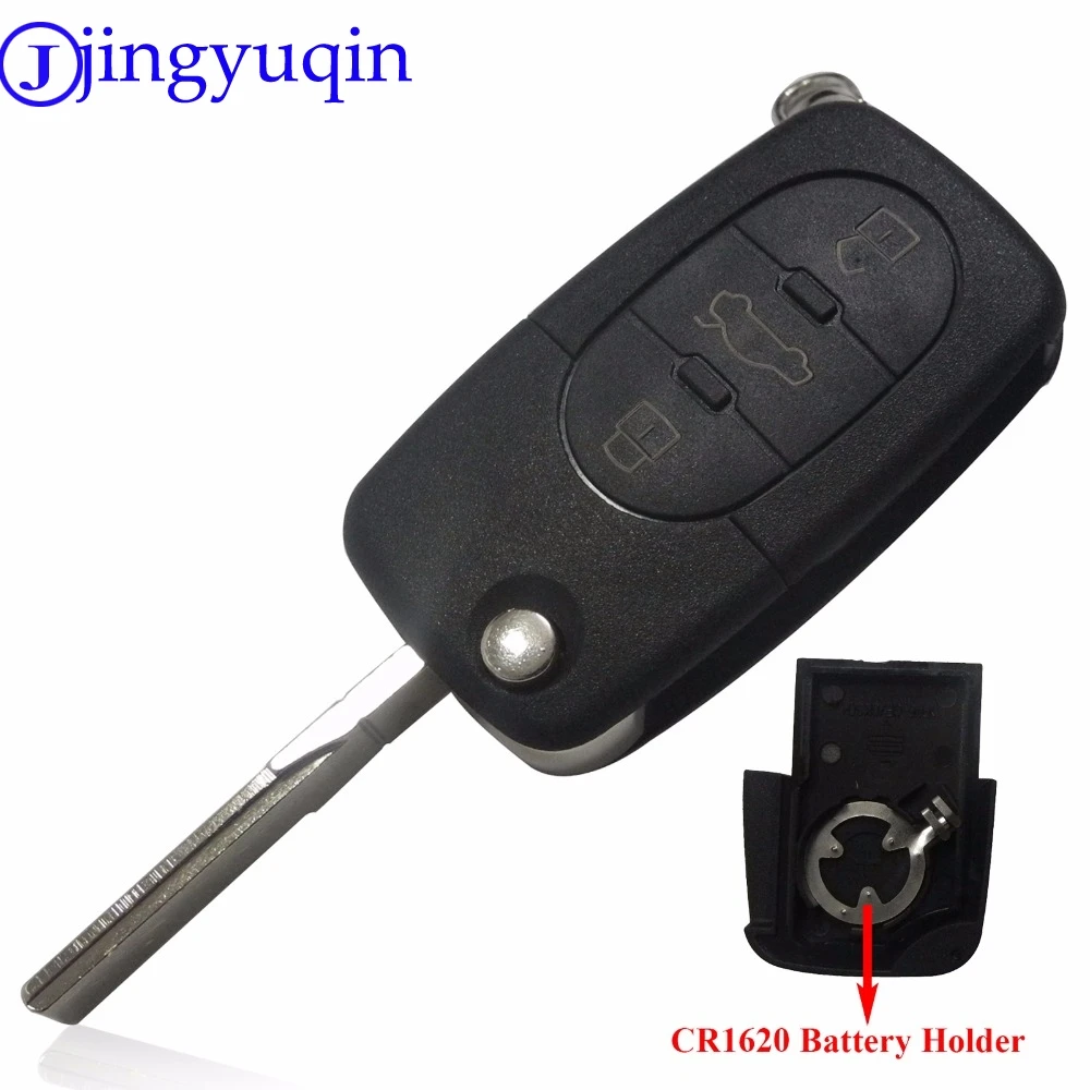 Buy jingyuqin 10ps/lot CR1620 Battery 3 Buttons Flip