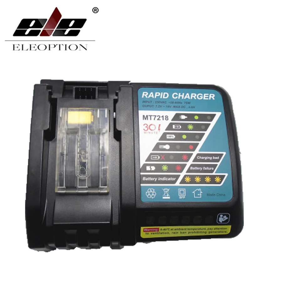 

7.2V-18V Power Tool Li-Ion Battery Charger Replacement for Makita 7.2V to 18V BL1830 BL1815 BL1430 DC14SA DC18SC DC18RC DC18RA