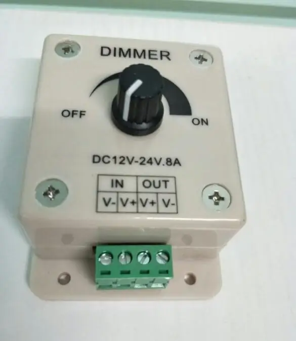 

Manual Dimmer Switch for LED Strip Light, 12V 8A Mountable with Terminals