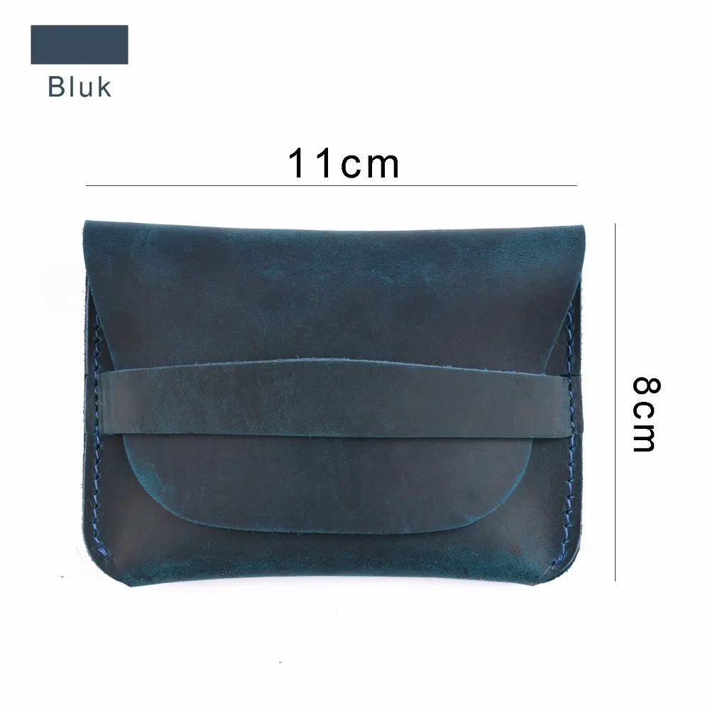 Moterm натуральная кожа кредитный ID держатель для карт винтажный бизнес-держатель для карт ретро мужские кошельки - Цвет: Blue