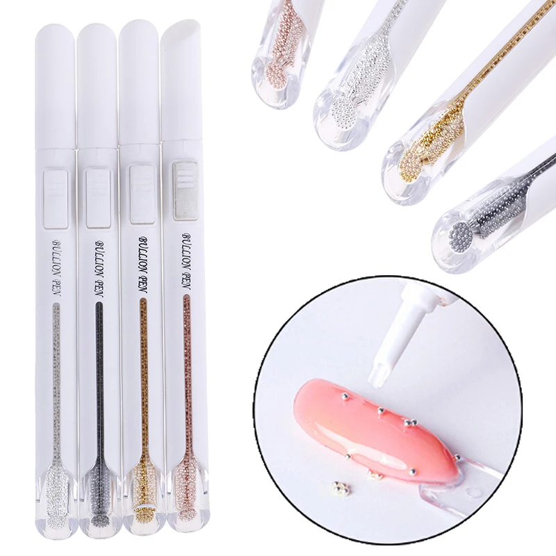 

Steel Beads Picking Dotting Pen Nail Art Tool Pick Up Small Ball Caviar Manicure Accessories Painting Bullion Pen