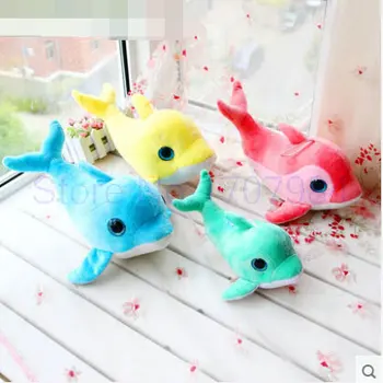 

1 piece 25-45cm pink/blue/green/yellow fish plush toys baby pillow cartoon Dolphin doll kids toys birthday gift