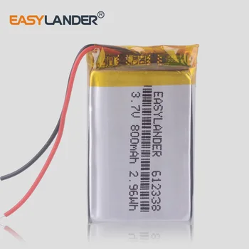 

3.7V 800mAh 612338 Polymer Li-ion Battery For DVR601FHD video recorder mirror dvr texet dvr-570fhd AvtoExpert DVR-815