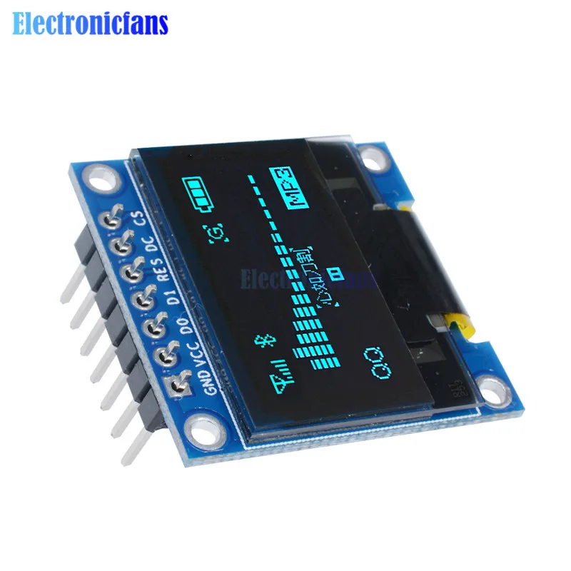 Синий 3-5V 0,9" 0,96 дюймов O светодиодный модуль 128X64 O светодиодный ЖК-дисплей светодиодный Дисплей модуль для Arduino IIC I2C общаться SPI серийный модуль