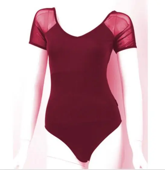 Buy Adult Gymnastics Leotard Black Mesh Dance Leotards