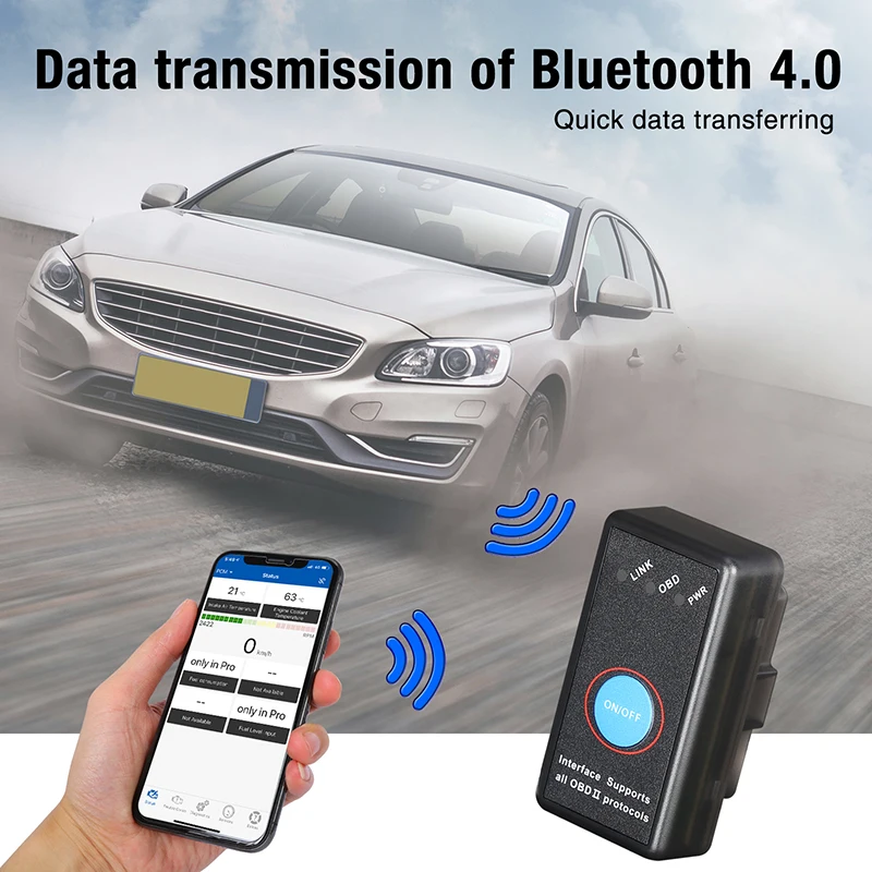 Тыква OBD2 сканер Авто OBDII средство сканирования, БД 2 OBD II ELM 327 V1.5 Bluetooth 4,0 OBD2 автомобильный диагностический инструмент Авто диагностический сканер