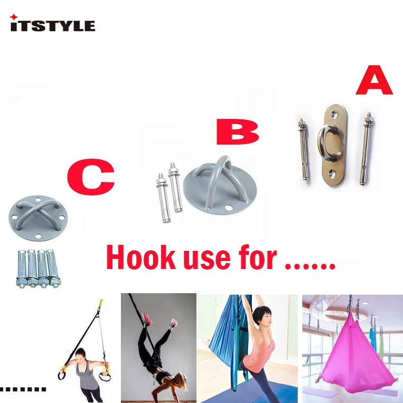

ITSTYLE Hooks Ceiling plates for Hanging Aerial Yoga Hammock Suspension Resistance bands fitness training