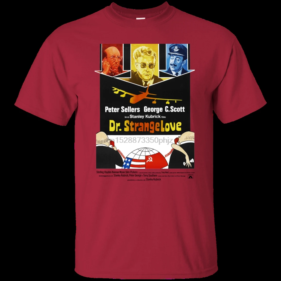 

Dr. Strangelove Stanley Kubrick Peter Sellers Cold War Black Comedy Movie Cartoon t shirt men Unisex New Fashion tshirt