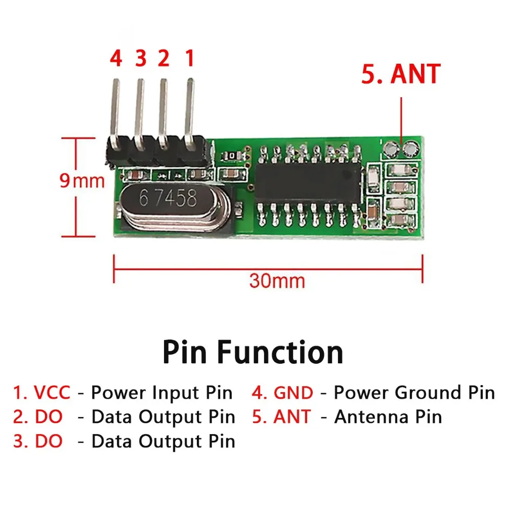 QIACHIP 433 МГц RF 433,92 МГц беспроводной пульт дистанционного управления приемник и передатчик Супергетеродинный ASK OOK модуль для MCU Arduino UNO