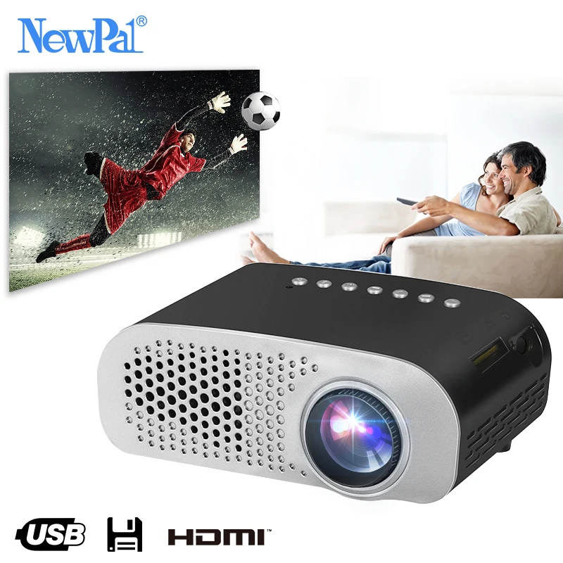 Newpal جهاز عرض (بروجكتور) ليد GP802A المنزل متعاطي المخدرات للأطفال 1920*1080 P HD جهاز عرض صغير دعم SD HDMI USB Newpal جهاز عرض (بروجكتور) ليد GP802A المنزل متعاطي المخدرات للأطفال 1920*1080 P HD جهاز عرض صغير دعم SD HDMI USB