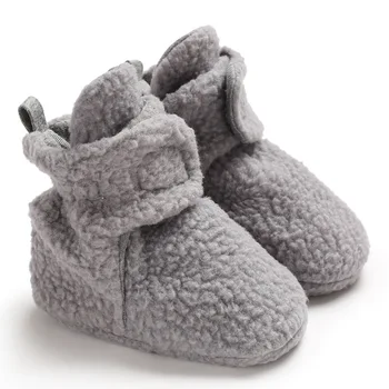 

Newborn children, men and women, winter solid color socks, warm shoes