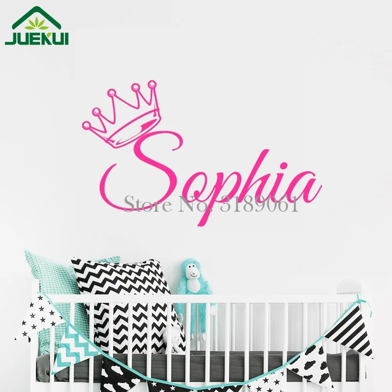 Diy minnie mouse personalized name vinyl wall decal stickers for ... Wall stickers personalizzati