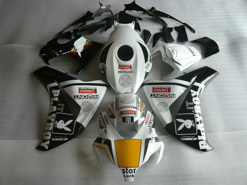 Набор обтекателей для HONDA CBR1000RR 08 09 10 11 CBR 1000RR 2008 2009 2011 ABS белый черный набор +