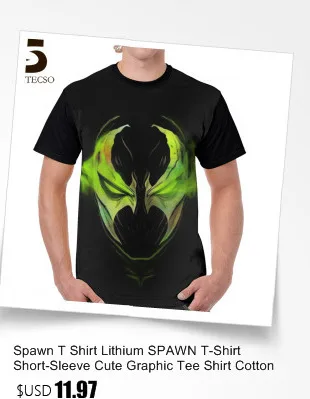 Spawn футболка Lithium SPAWN футболка с коротким рукавом Милая графическая футболка полиэстер летняя мужская футболка с принтом плюс размер