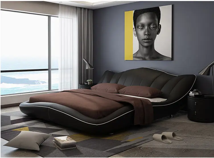 Европейский и американский каркас для кровати из натуральной кожи, современные мягкие кровати, мебель для дома, спальни, cama muebles de dormitorio/camas quarto