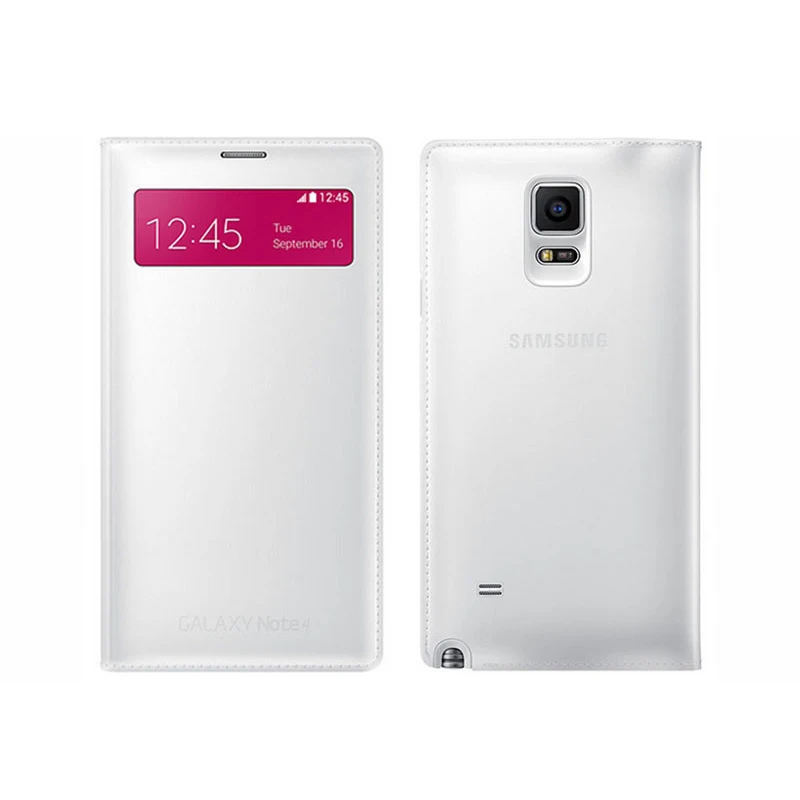 Original S View Wallet Cover For Samsung Galaxy Note 4 N9100 Auto Sleep Wake Small View