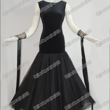 Современное Танго вальс бальных танцев платье, бальное платье из гладкой ткани, стандартный бальный зал платье девушки B-0025