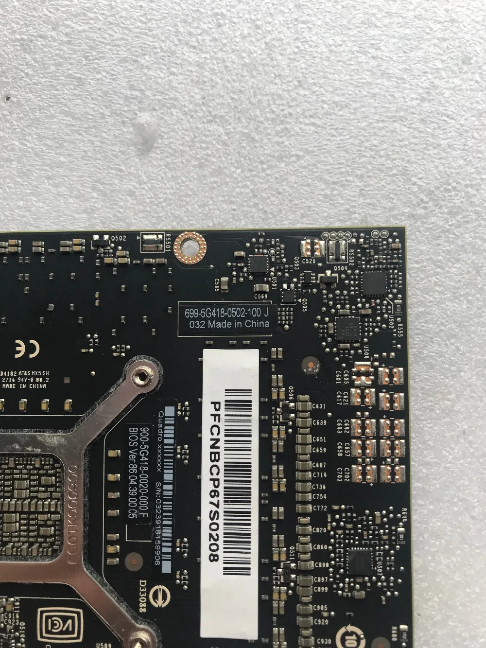 Новинка! Видеокарта Quadro P4000 P4000M N17E Q3 A1 8 Гб S/N:0323916159906 DDR5 для ноутбука HP ZBook17 G3 G4 DELL M7710