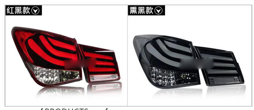 Тайвань сделано для хвостовой части автомобиля светильник s для хвост светильник Chevrolet Cruze 2009~ 2013 светодиодный Cruze хвост светильник задний фонарь DRL+ тормоз+ Парк+ токарная обработка