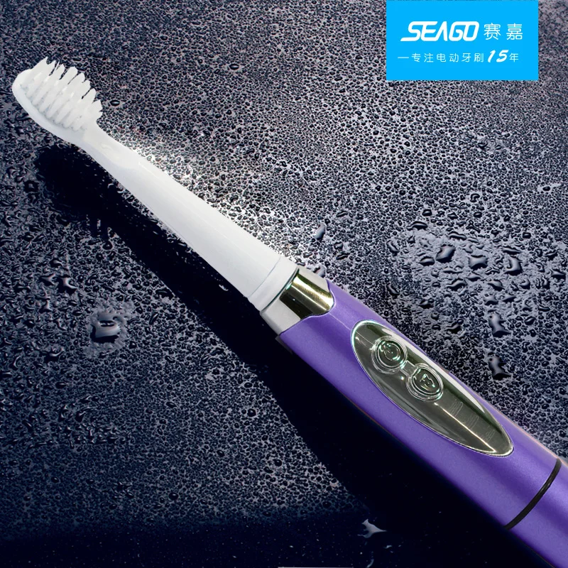 Seago Sonic Electric Toothbrush for adults three brushing modes waterproof Teeth Whitening battery powered 3pcs brush heads