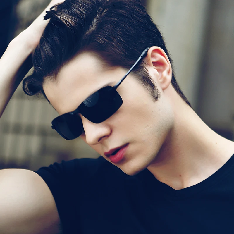 

HDSUNFLY 100% Polarized Sunglasses For Men Fashion Brand Rimless Driving Sun Glasses Male Eyewear UV400 gafas oculos de sol