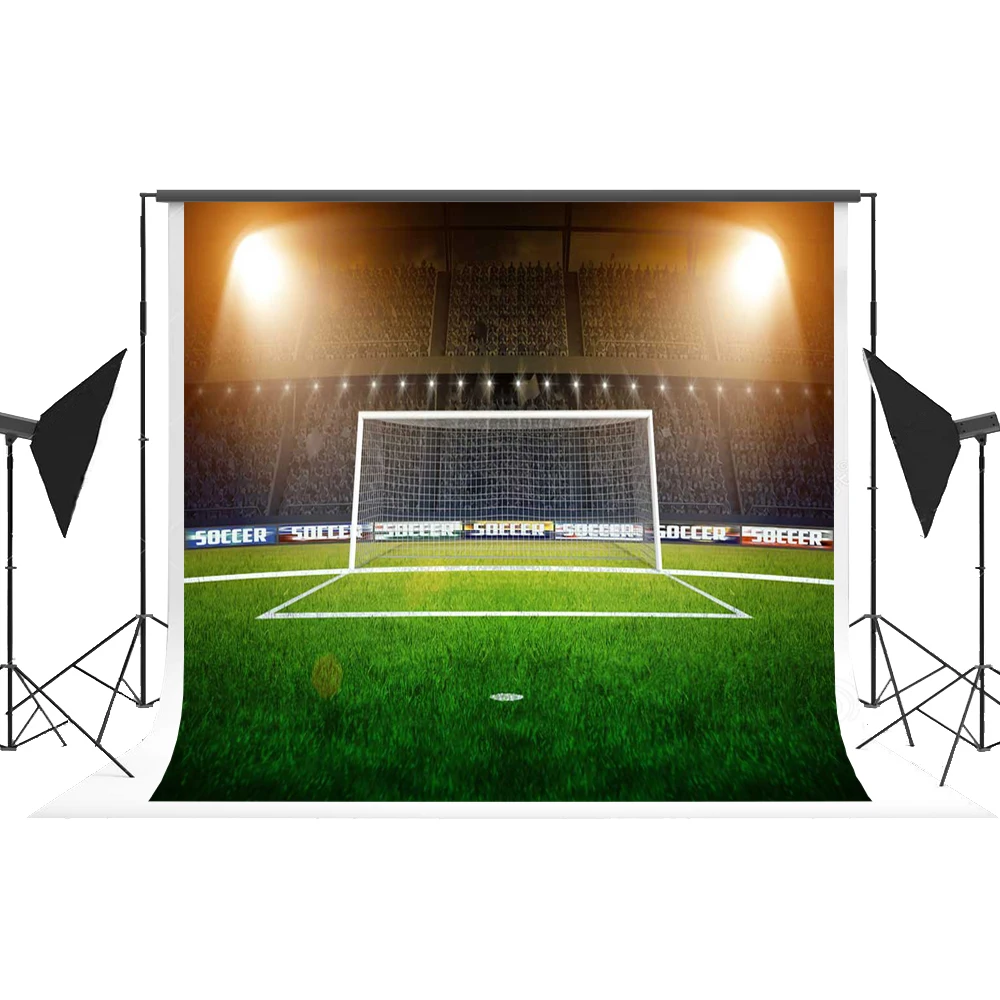 Kate Photo Booth Custom Football Field Backdrops Green Grassland Props