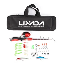 1,4 м телескопическая катушка спиннинга комбо комплект 2 стиля морской удочки приманка для рыбалки в сумке для хранения Рыболовный набор инструментов Pesca