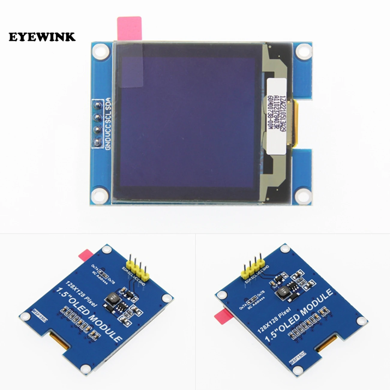 

1.5 inch 4PIN OLED module Display Screen SSD1327 Drive IC 128*128 IIC I2C Interface for 51 STM32 P22101 P22102